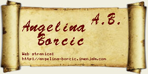 Angelina Borčić vizit kartica